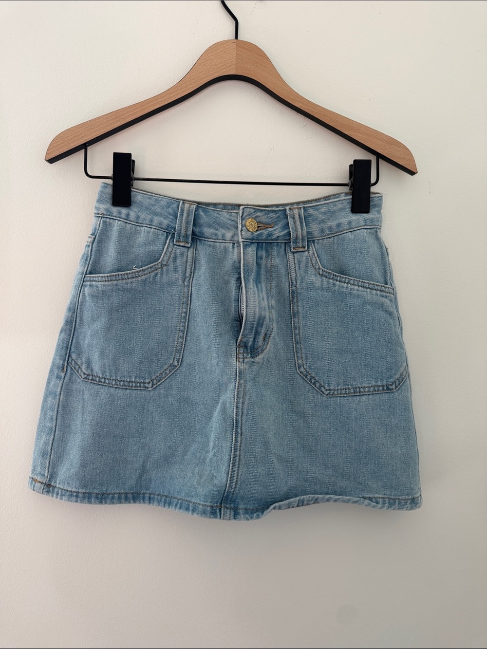 Molly Bracken Light Blue Denim Mini Skirt